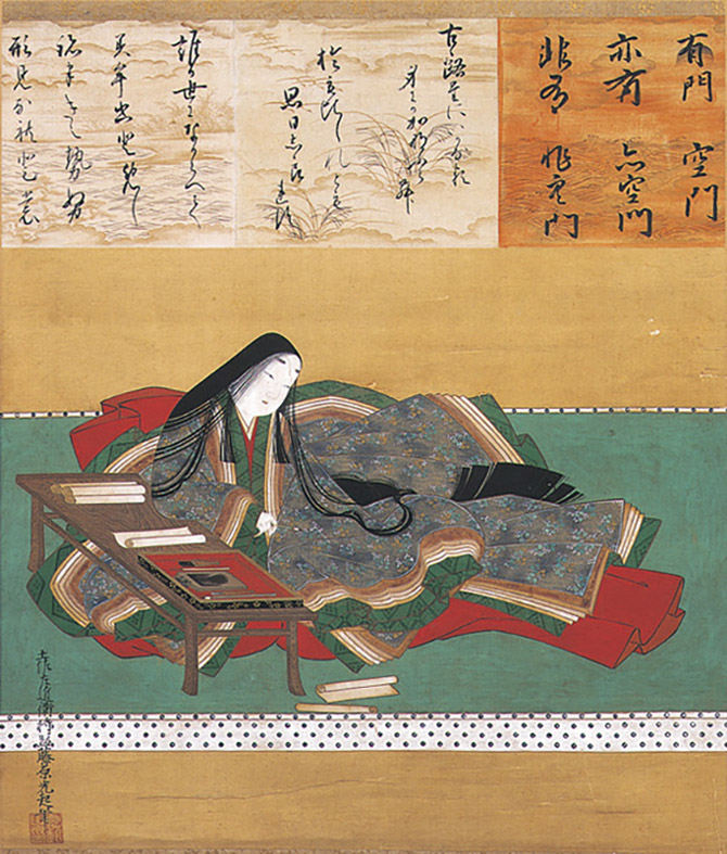 Illustration of Murasaki Shikibu by Tosa Mitsuoki